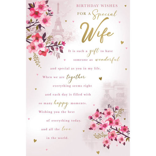 Picture of FOR A SPECIAL WIFE BIRTHDAY CARD